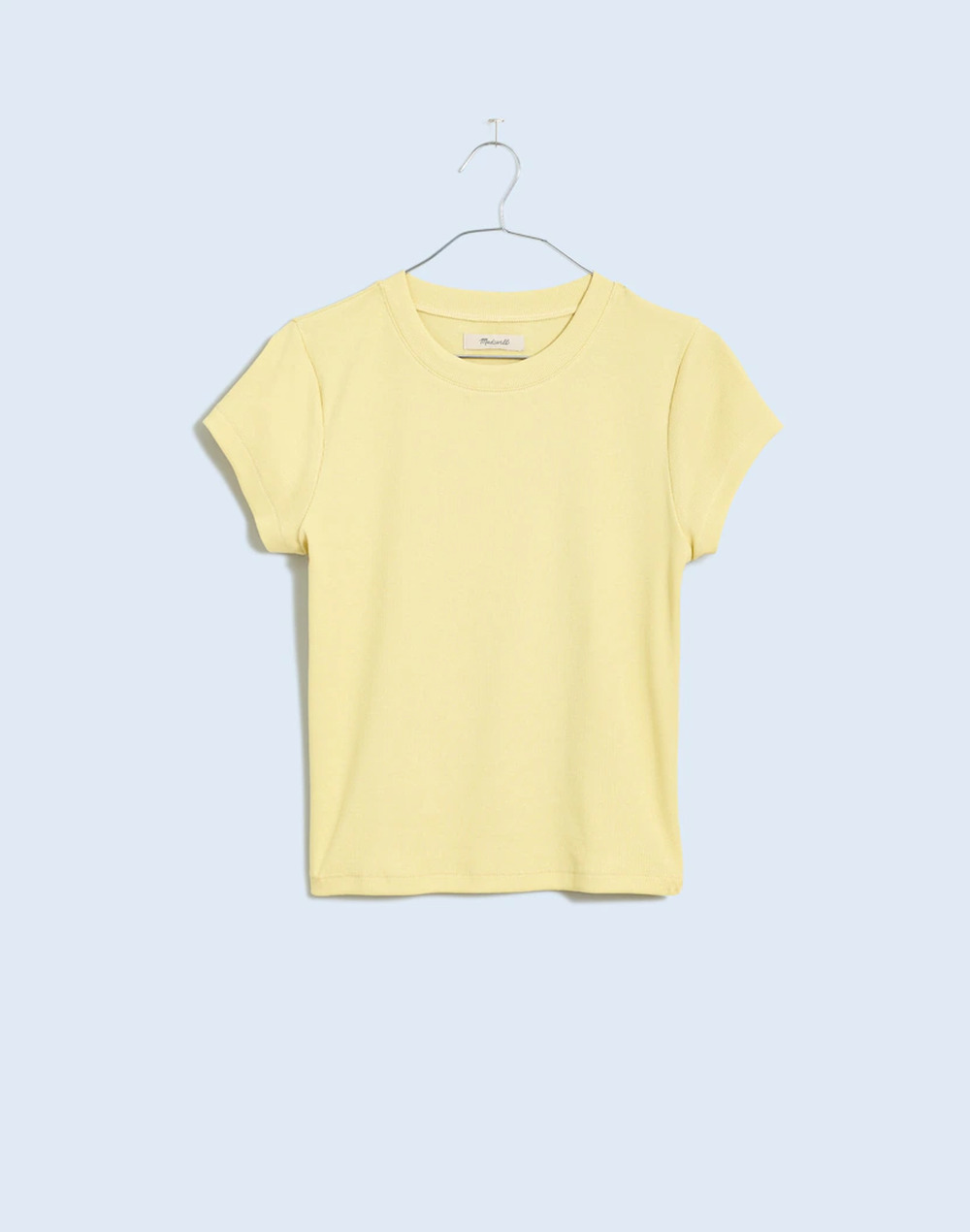 Madewell Supima® Rib Tee Pale Maize NWT XXS